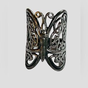 PETER STONE Irish Sterling Silver Celtic Butterfly Ring Woman’s Ring Jewelry